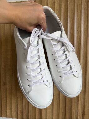 BECKETT SIMONON White Leather Reid Sneakers Shoes